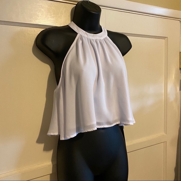 Show Me Your Mumu White Crop Top Small - Picture 2 of 9